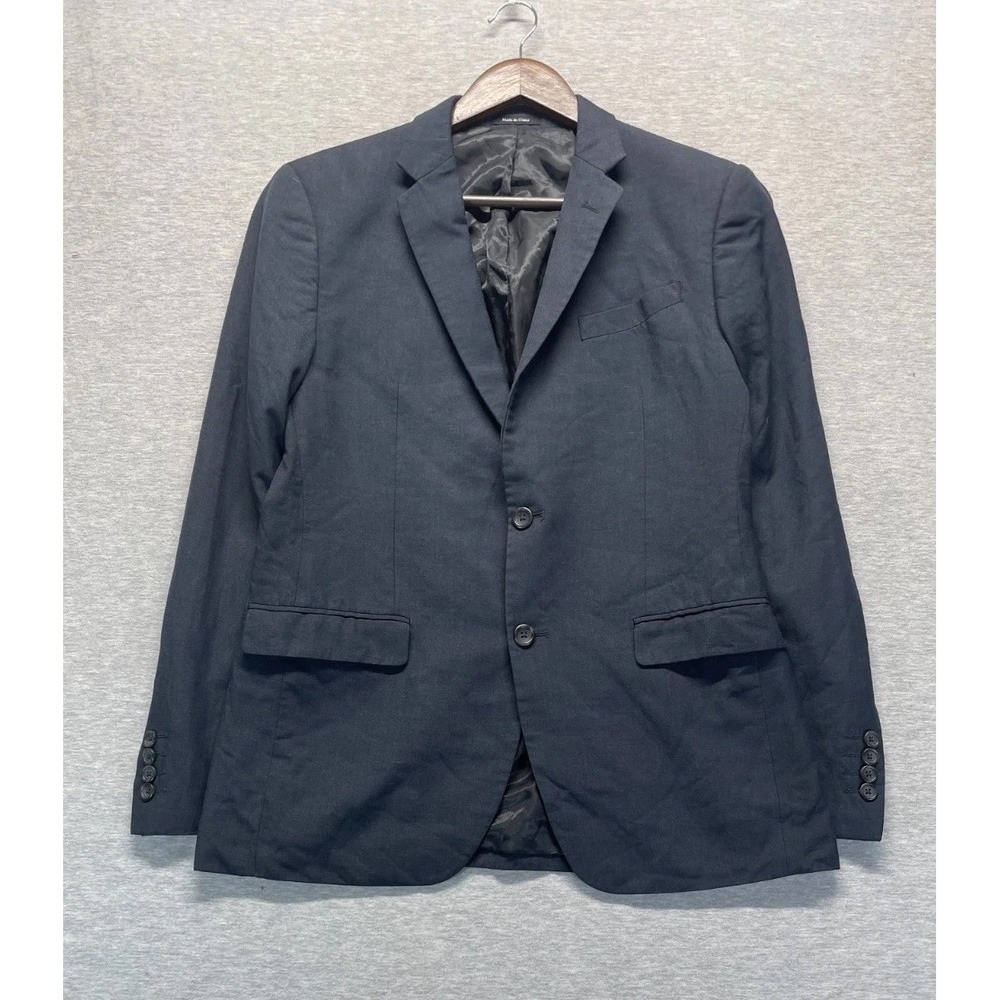 Egara Extreme Slim Fit Blazer Jacket Mens 40R Charcoal Gray Notch Lapel Business